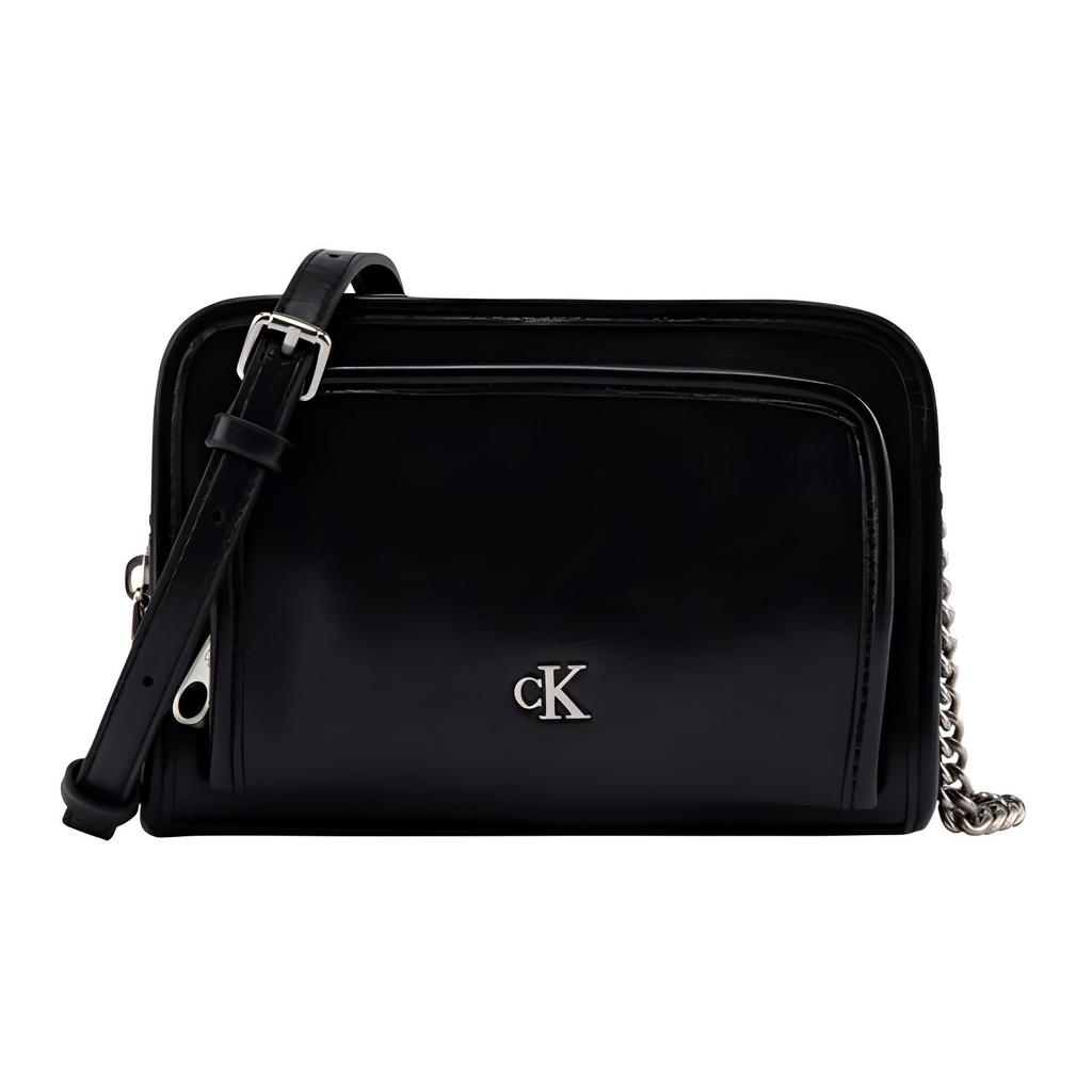 New CALVIN KLEIN SS25 Synthetic Material Crossbody Bag, Shoulder Bag Medium Women's Space Black 4K0005G-UB1