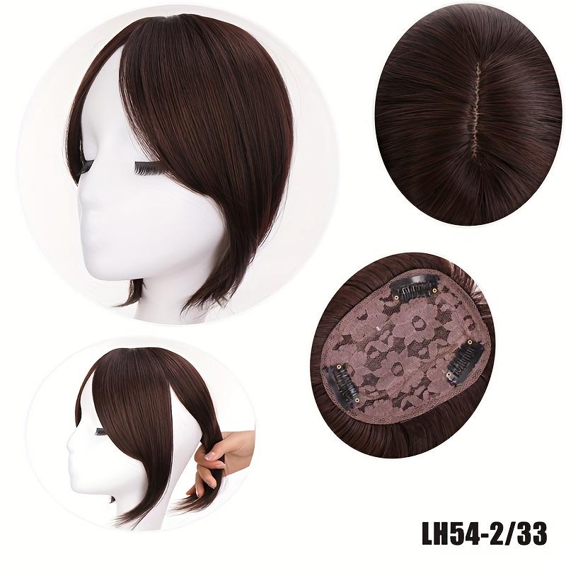 

Синтетический топпер для волос для женщин, стрижка «восьмерка» на макушке, добавляющий объем, пушистый парик для маскировки седины, накладная челка, легкий парик