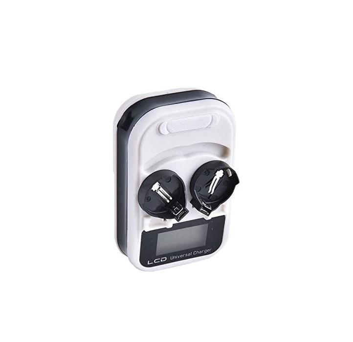 Smart LCD US EU Stecker Knopfzellen-Batterieladegerät für LIR2032 LIR2025 LIR2016 2 Slot