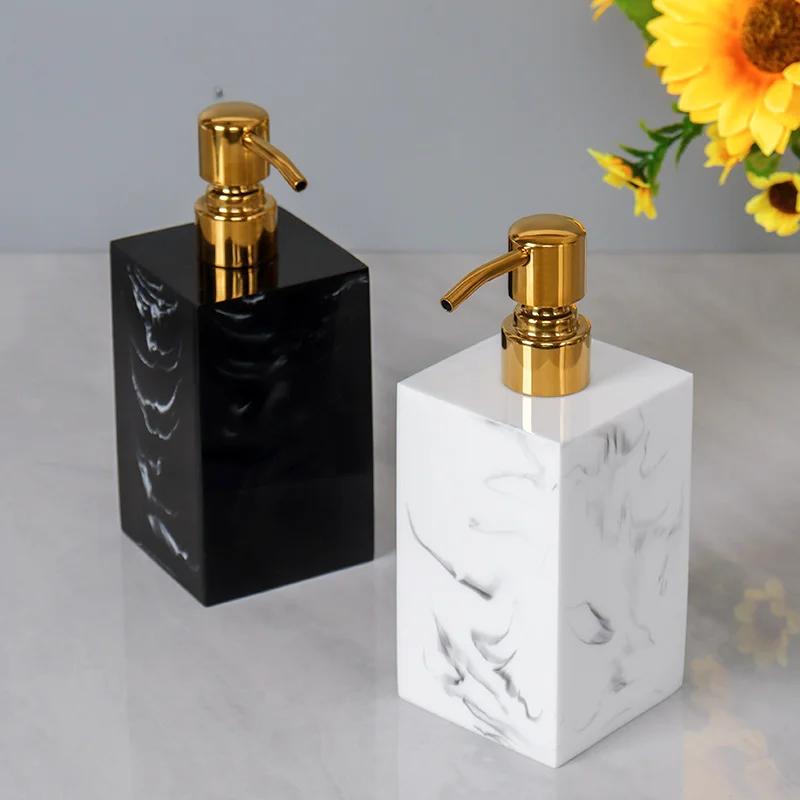 Creative Marble Foam Bottle Bathroom Accessories Shampoo Hand Sanitizer Dispenser Bottle Gold Press Soap Dispenser Lotion Bottle