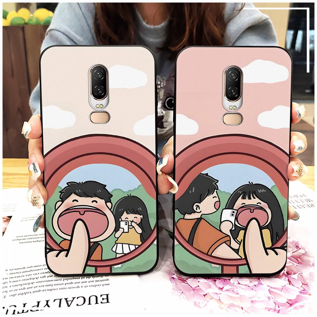 Full wrap Soft case Phone Case For OnePlus 6/1+6 Graffiti Fashion Design Phone Pouch Anti-knock TPU Couple Waterproof