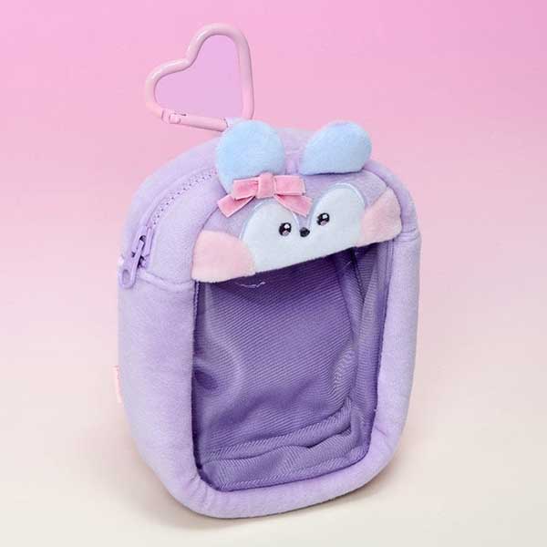 Official BT21 Minini 'Ribboned U' Clear Bag Charm Pouch - Trendy Bag Decor