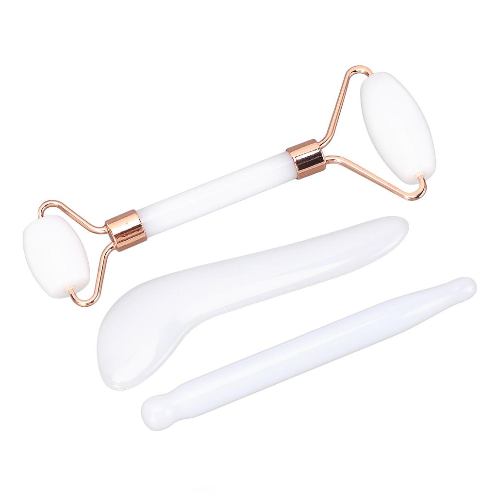 3pcs Jadestone Face Roller Gua Sha Set Anti Aging Improve Circulation Gua Sha Scraping Massage Tool