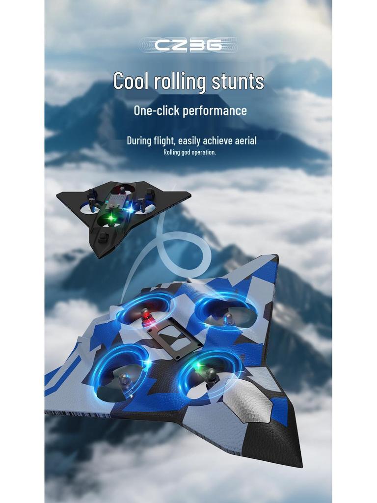 Foam RC Stunt Airplane: Hand-Thrown Electric Fighter Model Toy for Kids