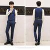 Men's Korean Style Slim Suit Vest - Business Casual for Spring & Autumn, Professional Groomsmen Dress Vest.