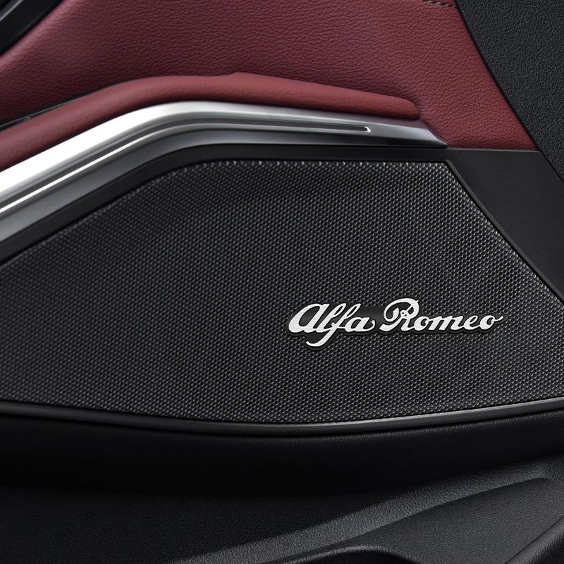 ZHA3 3D Car Audio Stereo Speaker Badge Sticker Decal Accessories For Alfa Romeo Giulia Stelvio Giulietta 156 159 147 Mito Tonale GT