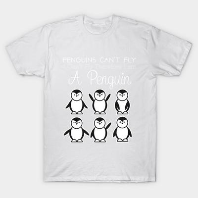 Dámské tričko Tučňáci neumí létat Tričko Vtipné tučňáčí tričko Harajuku potisk Kawaii tričko Letní krátký rukáv Dámské tričko Top