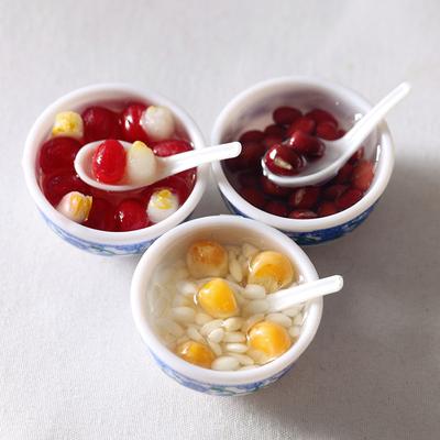 1:6 Mini Dollhouse Bowl Desserts Food For Doll Kitchen Decor Accessories Toys