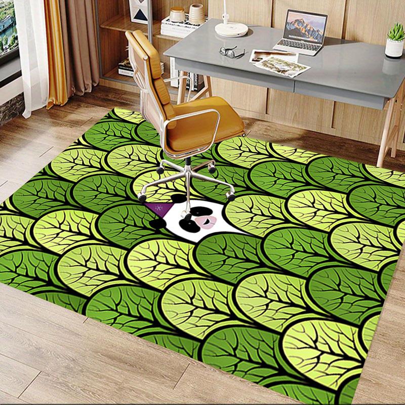1PC Panda Leaf Extra Large Non Slip Floor carpet, Office, family, bedroom Large Area Rug Indoor Rugs, Vibrant Colors