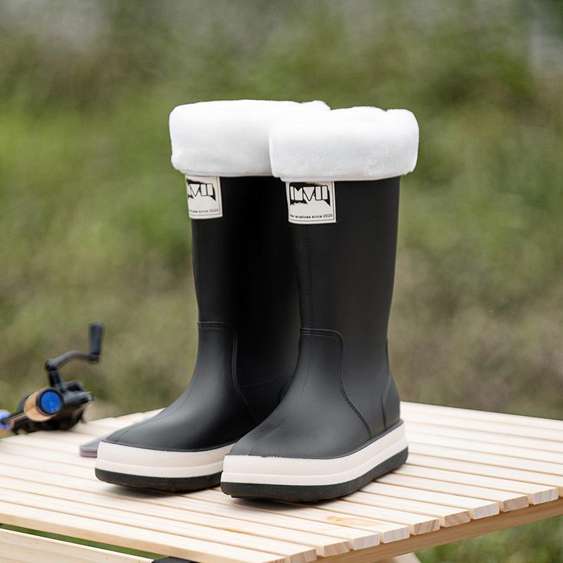 Outdoor rain shoes men, women and children parent-child couple fashion wear waterproof and non-slip water shoes fishing shoes