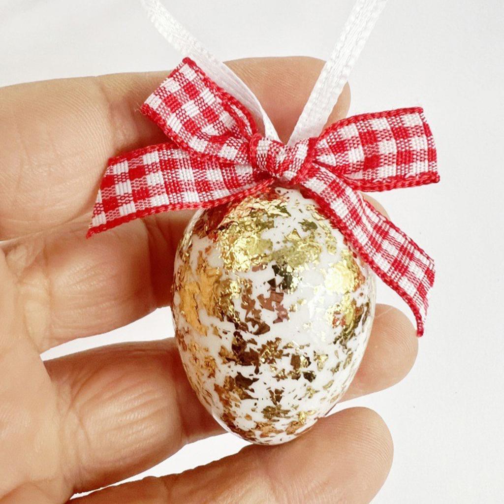 Velikonoční dekorace, Velikonoční vajíčka samolepky, Zlaté fóliové přívěsky, Sváteční večírky, Simulovaná vajíčka