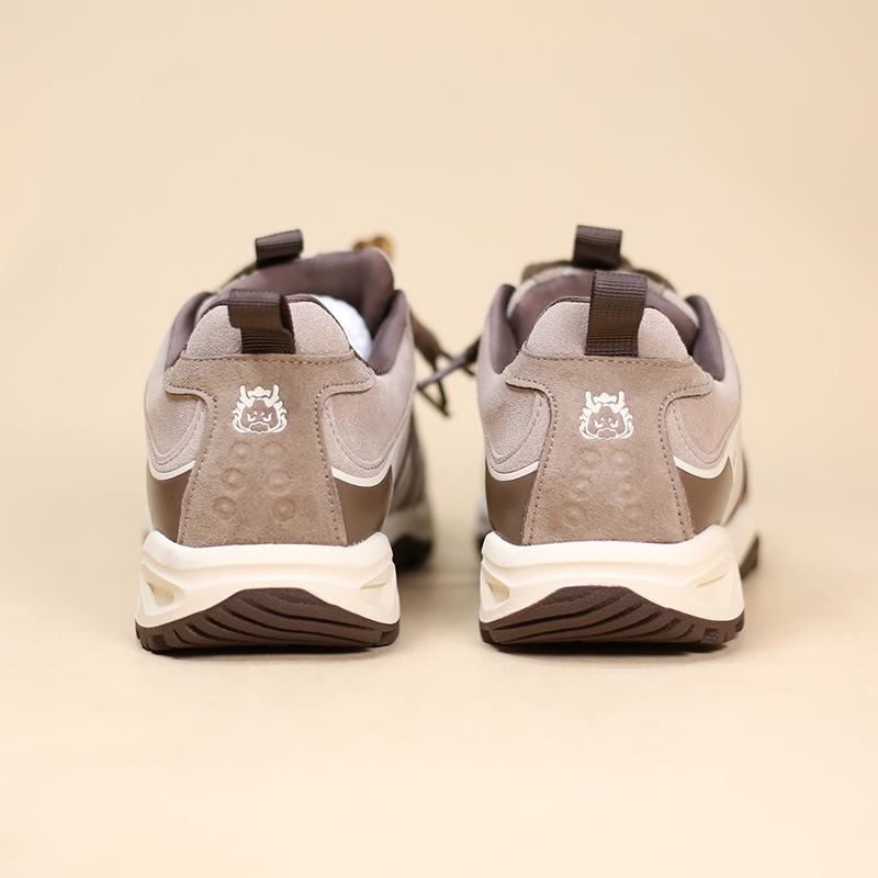 Women's 2025 Colorblock Casual Sneakers - Comfortable Korean Style with Double Shoelaces and Height Boost