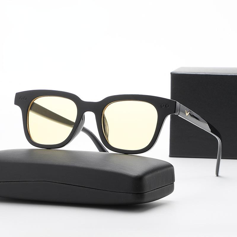 Sunglasses Men'S And Women'S Trendy Retro Color Transparent Glasses Square Frame Sunglasses Jelly Sunglasses