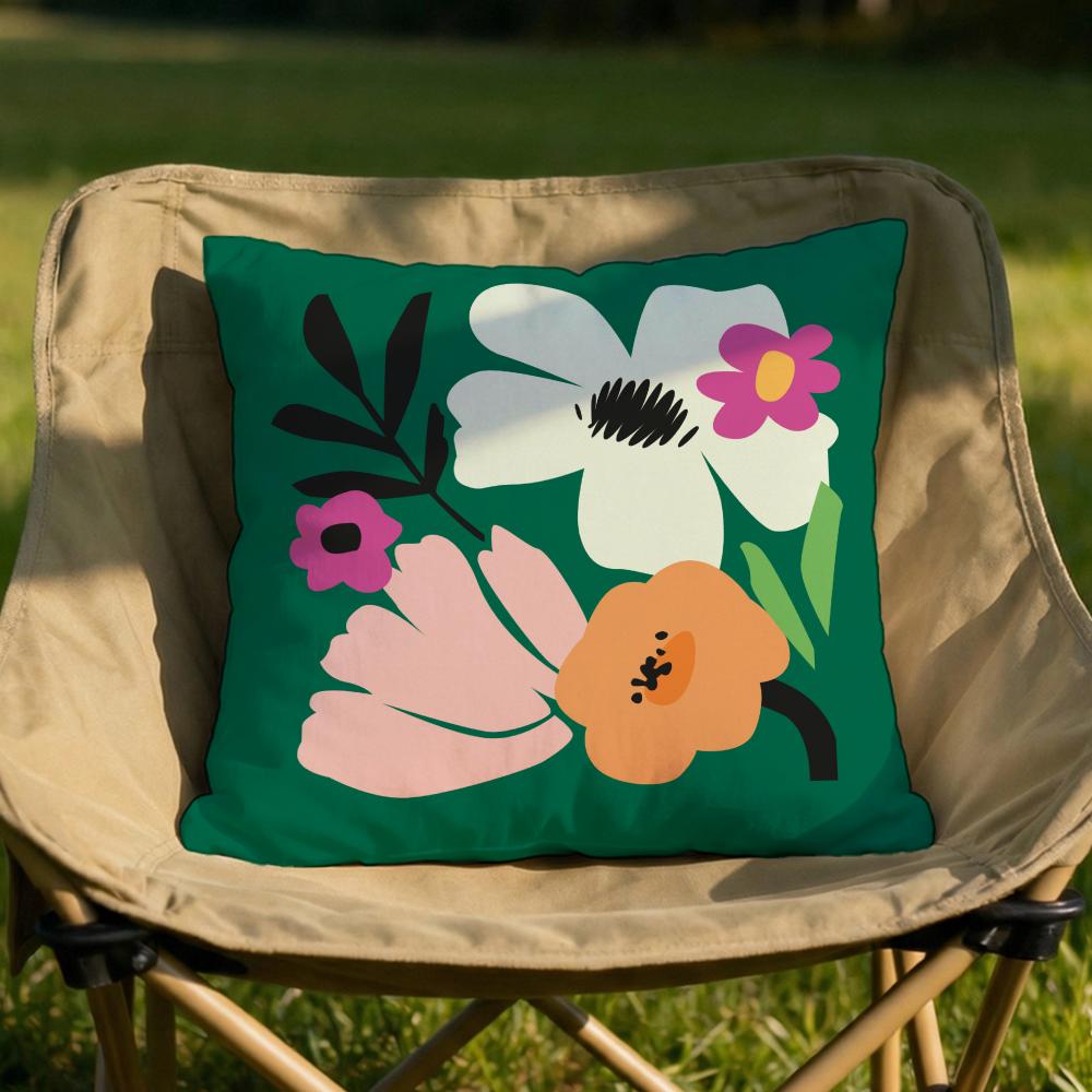 Plants and Flowers Cushion Cover Soft Reversible Durable Pillow Cover MultiScene Use for Home Car Daily Comfort