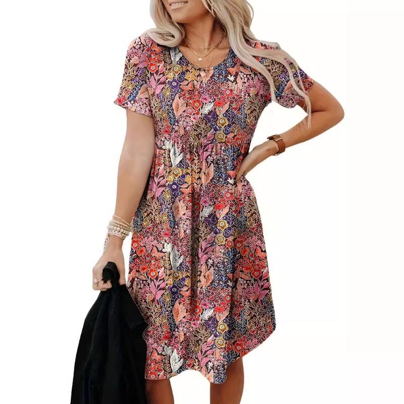 Robe d'été pour femme grande taille, imprimé léopard, à la mode