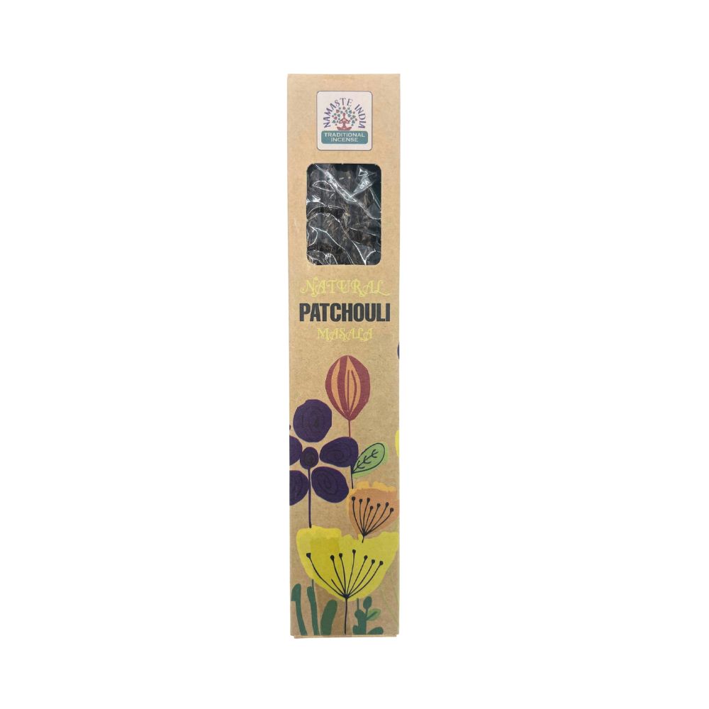 Natural Botanical Incense Sticks Patchouli Namaste India 25g