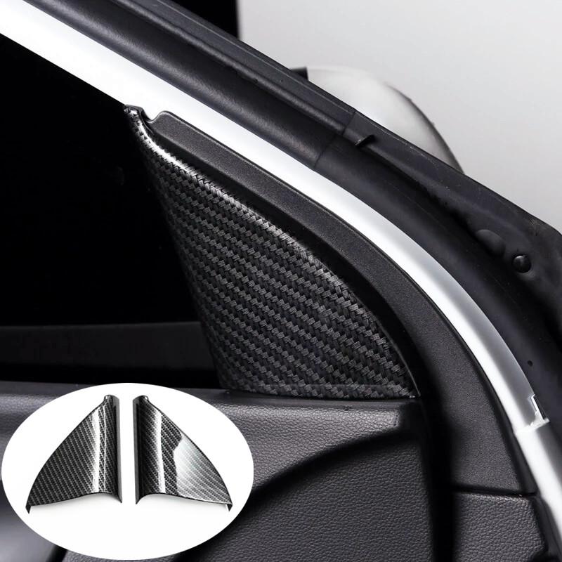 For Renault Kadjar 2015 2016 2017-2019 Car Styling Cover Protect Stick Trim Carbon Fibre Car Door Inner Built Handle Bowl 4pcs