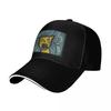 Wack crazy cat hissing yellow blue Baseball Cap dad hat Kids Hat Mens Caps Womens