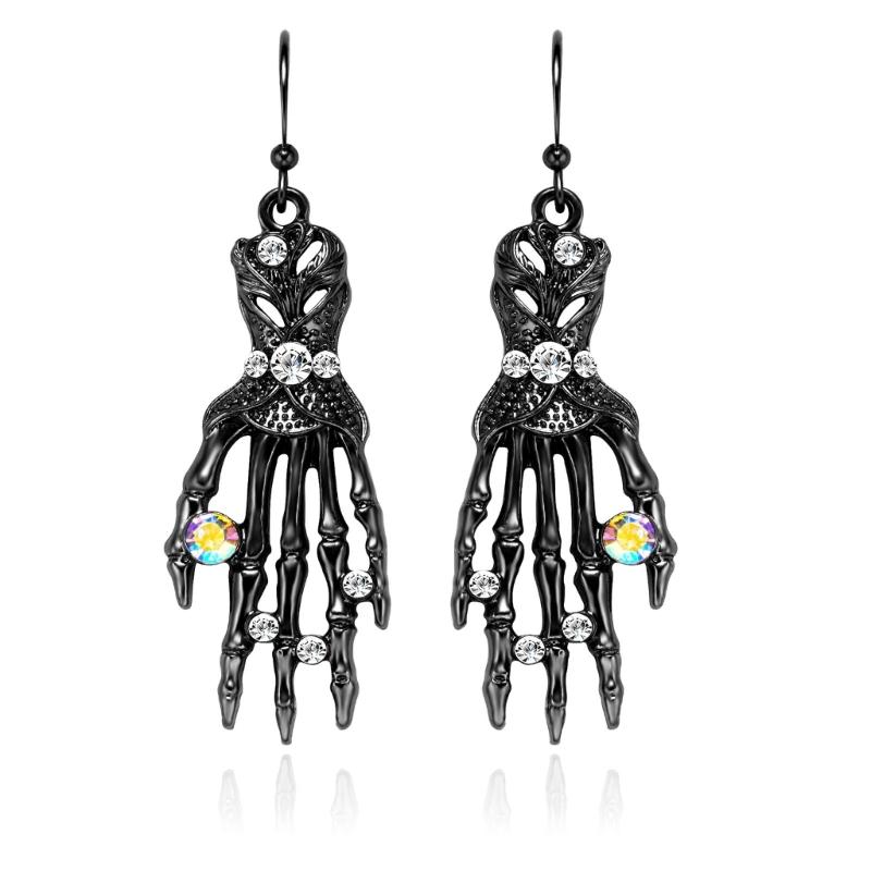 

Готичний Панк Гарбузовий Кіт Голова Гачок на Вухо Хелловін Череп Рука Аксесуари для Костюма