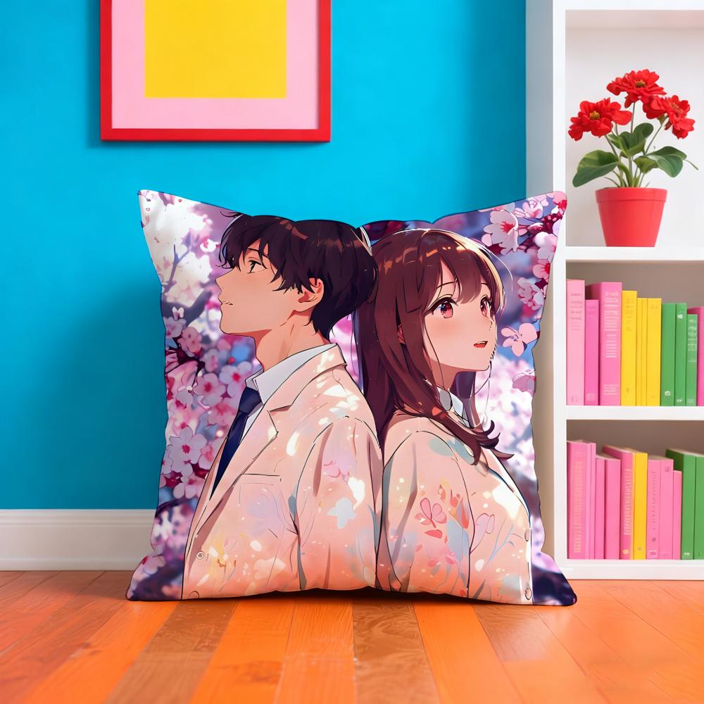 L Want To Eat Your Pancreas Cushion Cover Pillow Case Plush Fabric Soft Double Sided Print Home Sofa High Quality Cushion