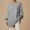 Autumn/Winter 2025 Women's Loose Fit Solid Color Wool Pullover Sweater