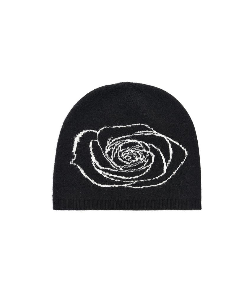 Nigaennikol Rose Jaquard Beanie_Black White