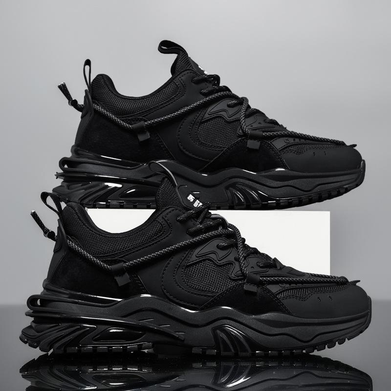 

Мужская обувь 2024 новая зимняя дышащая универсальная сетчатая повседневная молодежная для бега спортивная увеличивающая рост папина модная обувь 39