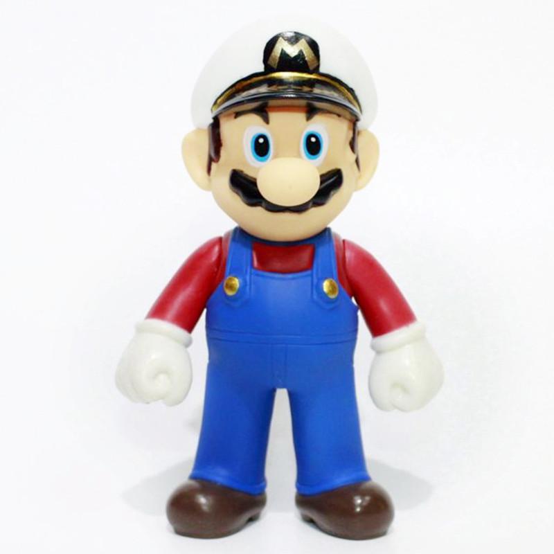 Super Mario Luigi Peach Bowser Yoshi Wario Action Figure Anime Model Toys Cartoon Doll Birthday Gift for Children Kids