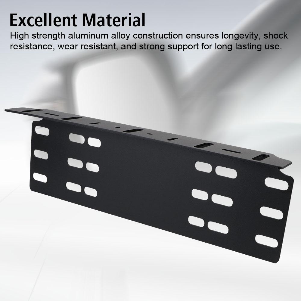 Universal 4x4 LED Work Light Bar Driving Lamp Fog Light Holder Aluminium Alloy Front Bumper License Plate Mount Bracket