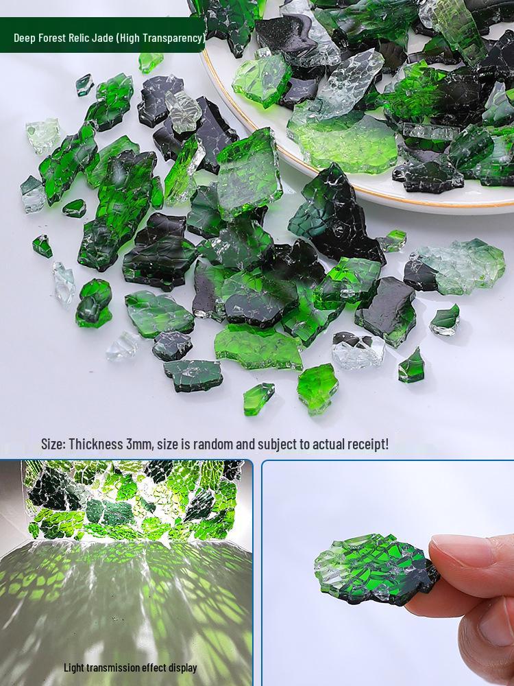 DIY Irregular Colored Tempered Glass Mosaic Candle Holder Coaster Lantern