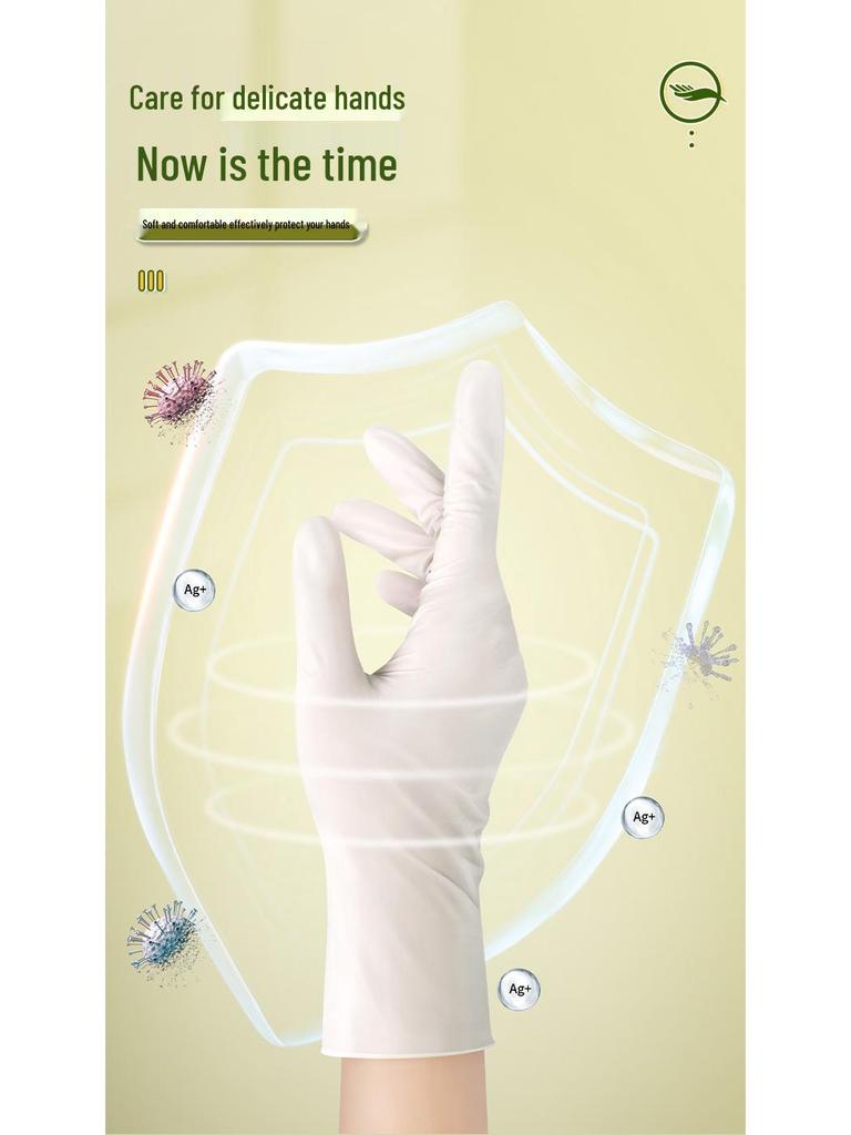 9-inch Food-Grade Nitrile Disposable Gloves for Dental, Beauty, Household & Medical Use - Waterproof & Protective