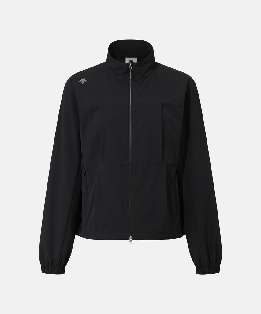 Descente Women'S Stand-Neck Woven Jacket Black Sr322Pwt71