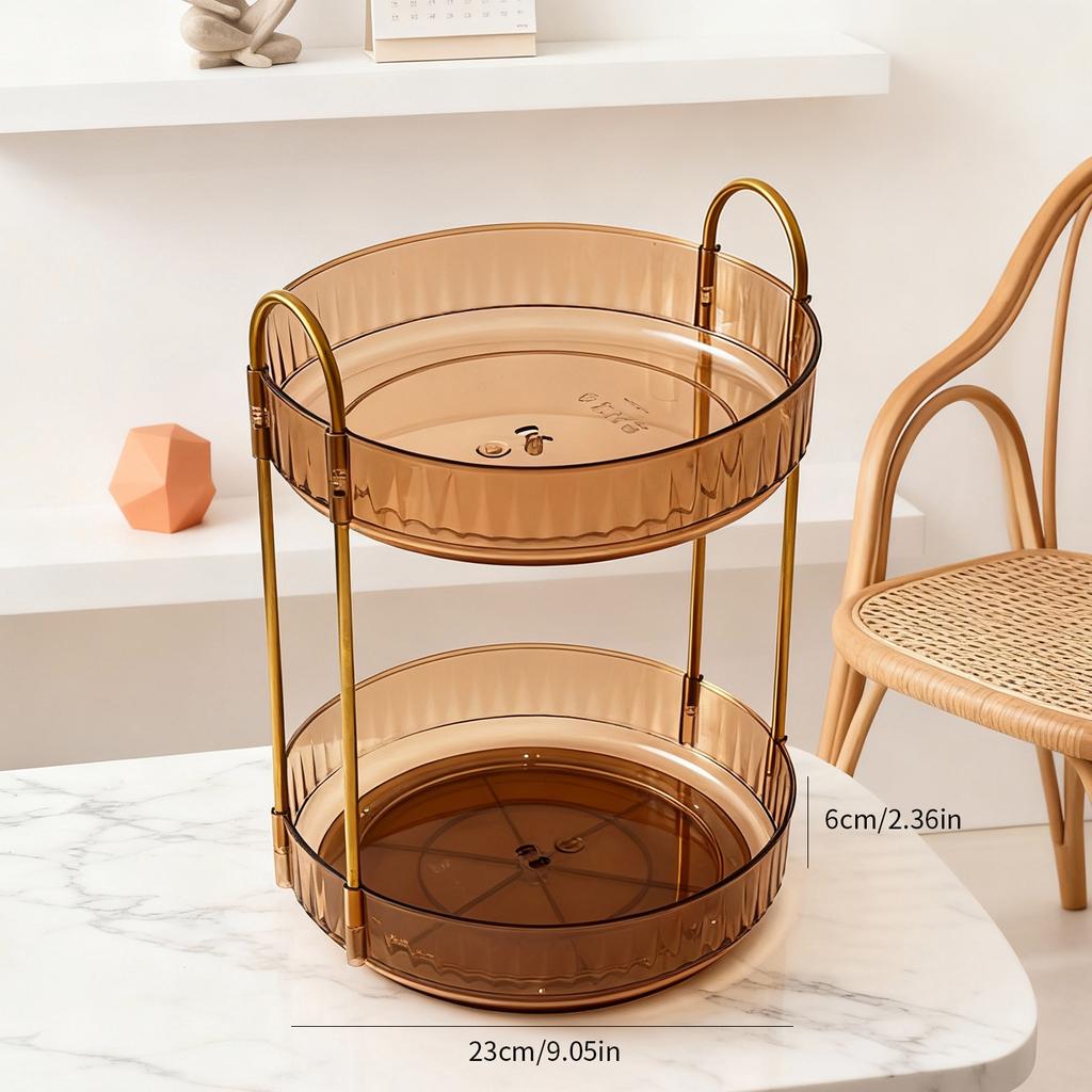 1/2/3 Tiers 360° Rotation Spice Rack Kitchen Storage Organzier Multi-functional Countertop Seasoning Jar Storage Rack