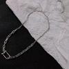 Cool Sa Cold Wind Horseshoe Buckle Splicing Chain Necklace Male Tide Ins Design Collarbone Chain