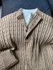 2024 Men's American Retro V-Neck Cardigan - Autumn/Winter Casual Solid Knitwear