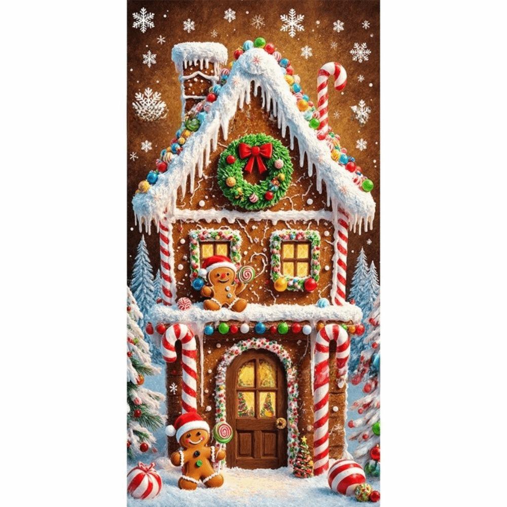 Atmosphere Arrangement Door Decoration Background Santa Claus Banner Door Frame