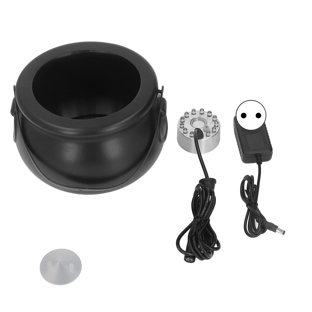 Halloween Kessel Nebel Maker 12 LEDs Horror Stil Silber Halloween Nebel Maker Dekorationen für Party