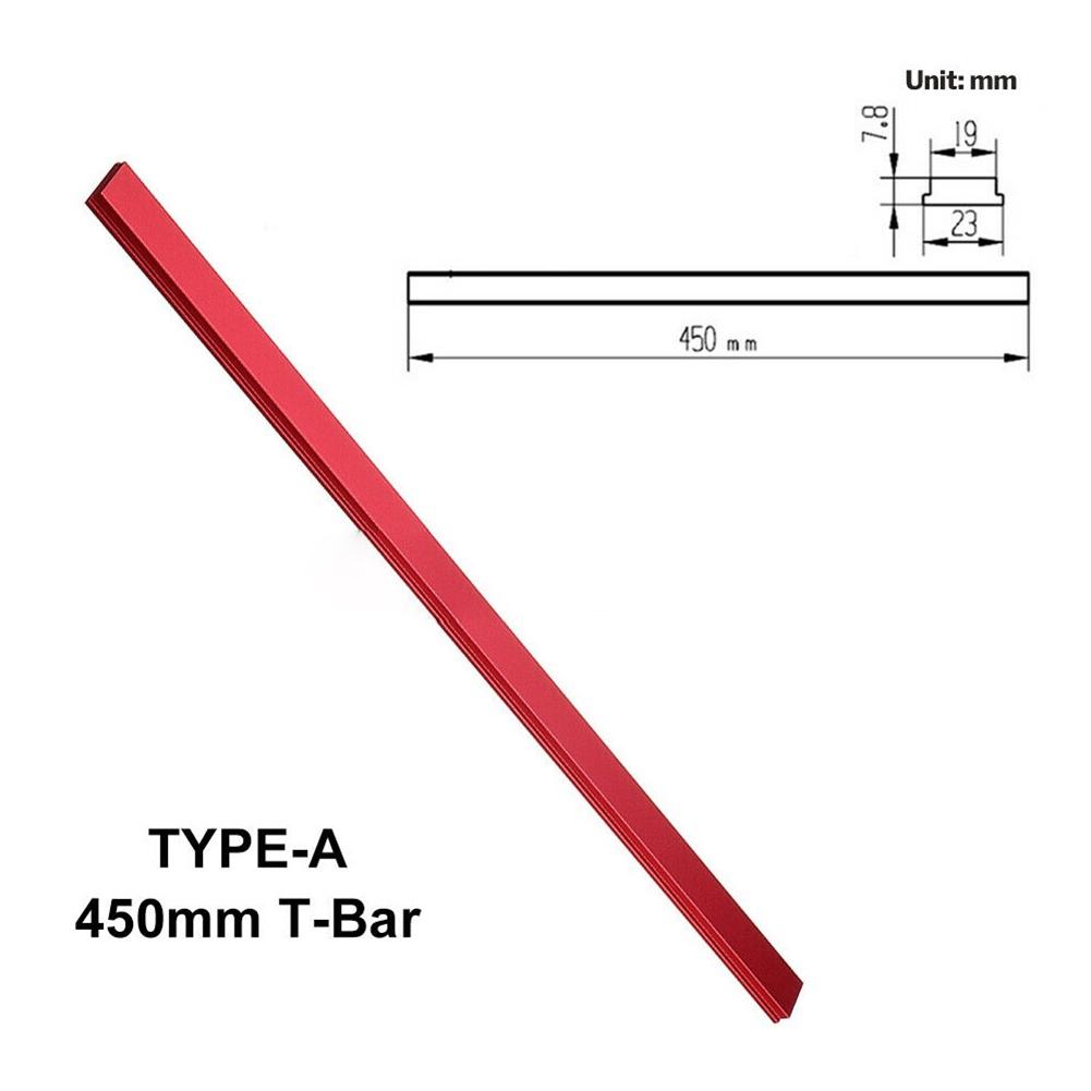 Professional Grade Aluminium Alloy T Track Miter Jig Tool 100 450mm Length