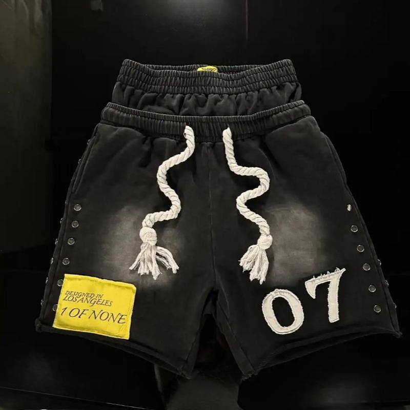 Double Waist Splicing Y2K Street Hip-hop Loose Sports Shorts