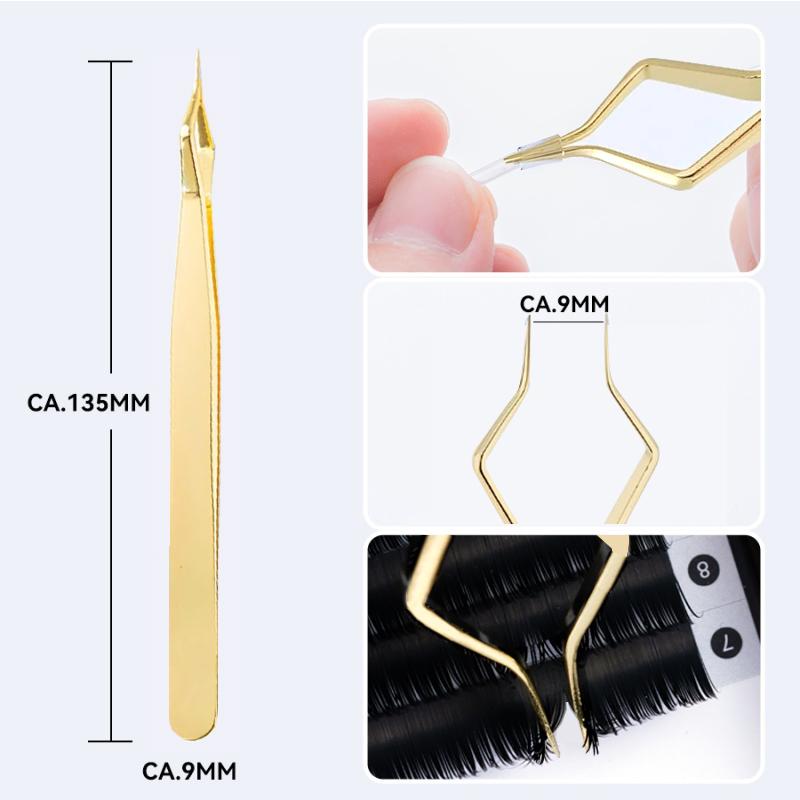 New Stainless Steel Isolation Tweezers for Eyelash Extension High Precision Separation Tweezer Fiber Tip Volume Isolation Tools