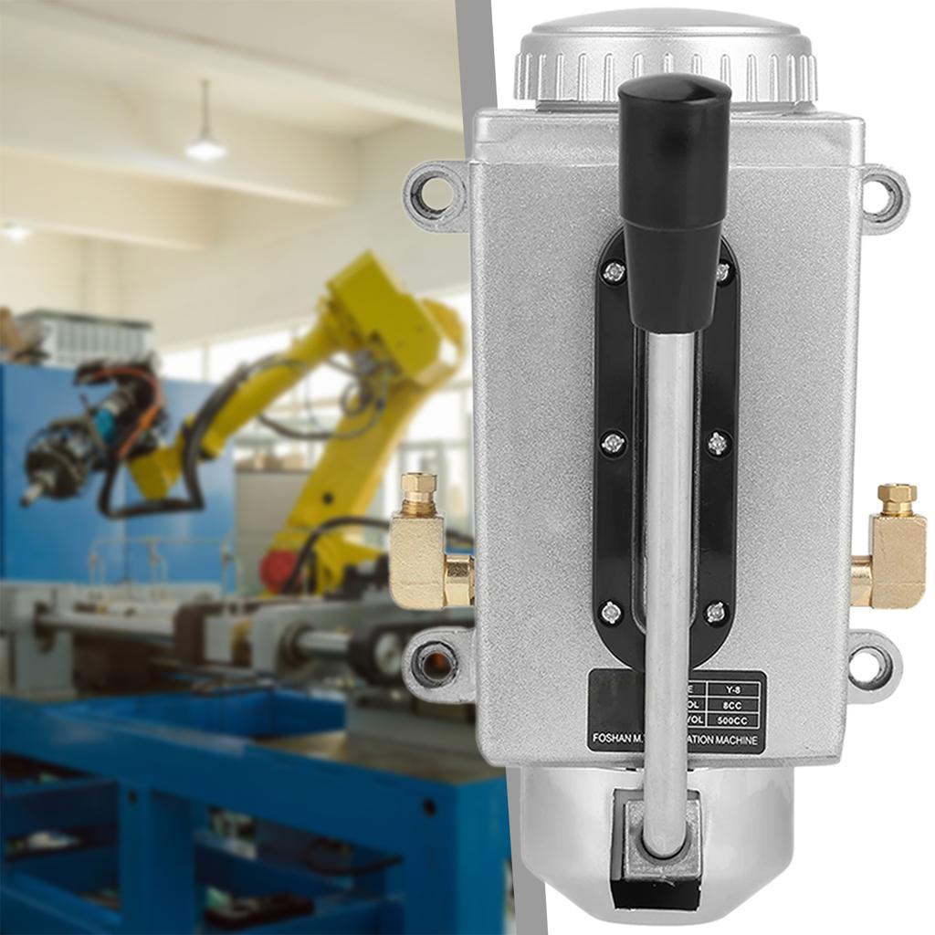 Metal Manual Lubrications Pump Double Outlet Port Manual Lubricating Pump For Cutting Machine