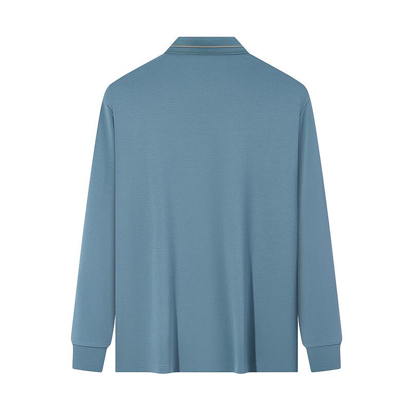 Qipai Men's Spring Business Casual Long-Sleeve Polo Shirt