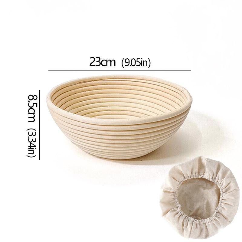 Oval/Round Bread Rattan Fermentation Basket Handmade Rattan Wicker Baking Bowl Kitchen Tool for Home Bakers Bread Baking Tools