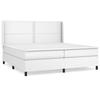Maison Exclusive - Sommier à lattes de lit avec matelas Blanc 200x200cm Similicuir
