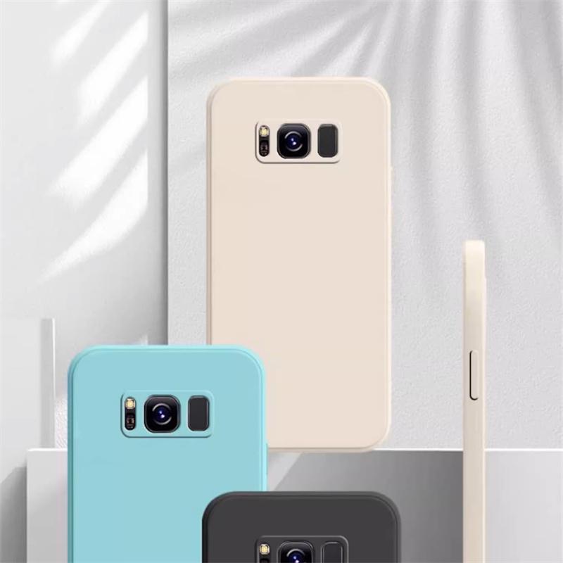 Liquid Silicone Phone Case for Samsung Galaxy S8 S9 S10 Plus Soft Camera Protective Shockproof Back Cover Samsung 8Plus