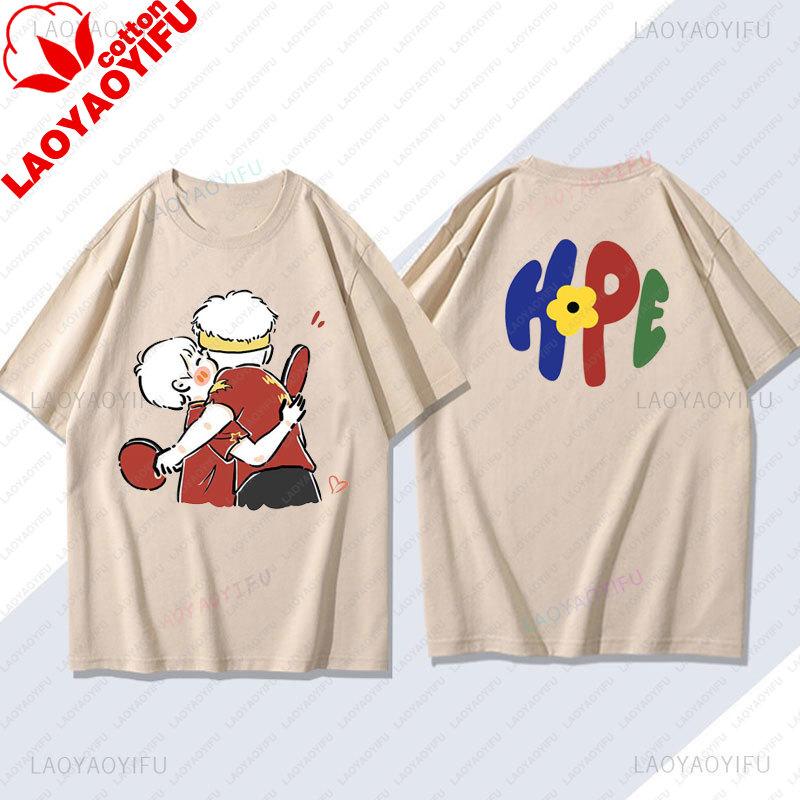 

Sun Yingsha Short Sleeve T Shirt Summer 2 Side Printed Tee Table Tennis Lovers Clothes Crewneck Sport Top Pingpong Camisetas S