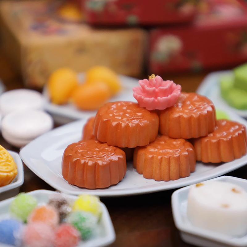 Miniature Toy Simulation Moon Cake Plastic Dollhouse Food Dollhouse Miniature Mooncake Play House Food Model