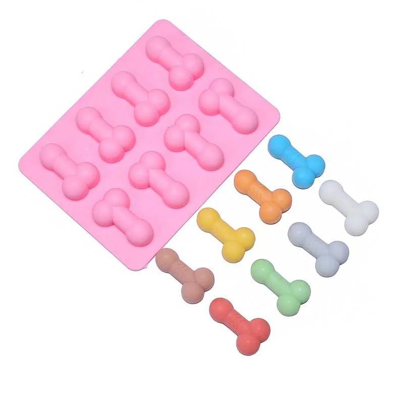Penile silicone chocolate mold Ding Ding ice lattice so Silicone Penis Mold Ice Cube Soap Candle Chocolate Cake Maker Mould