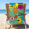 Rider Speeding Yamaha Through Neon Light Microfiber Beach Towel Lightweight And Quick-Dry, for Summer Travel, Beach Essential, Swimming Pool