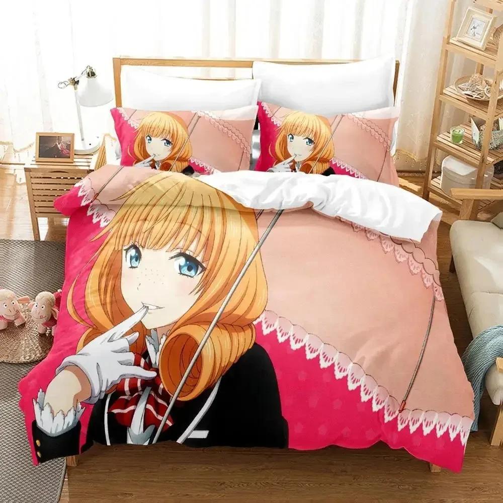 Yamada-kun and the Seven Witches Bedding Set Cartoon Anime Three-piece Set Adult Kid Bedroom Duvet Cover Sets 3D Kawaii Girls